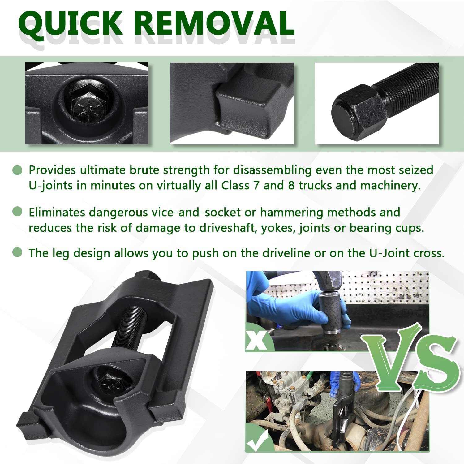 10102 Universal Heavy Duty U-Joint Puller Class 6-8 + 5192 Bearing Cup Installer