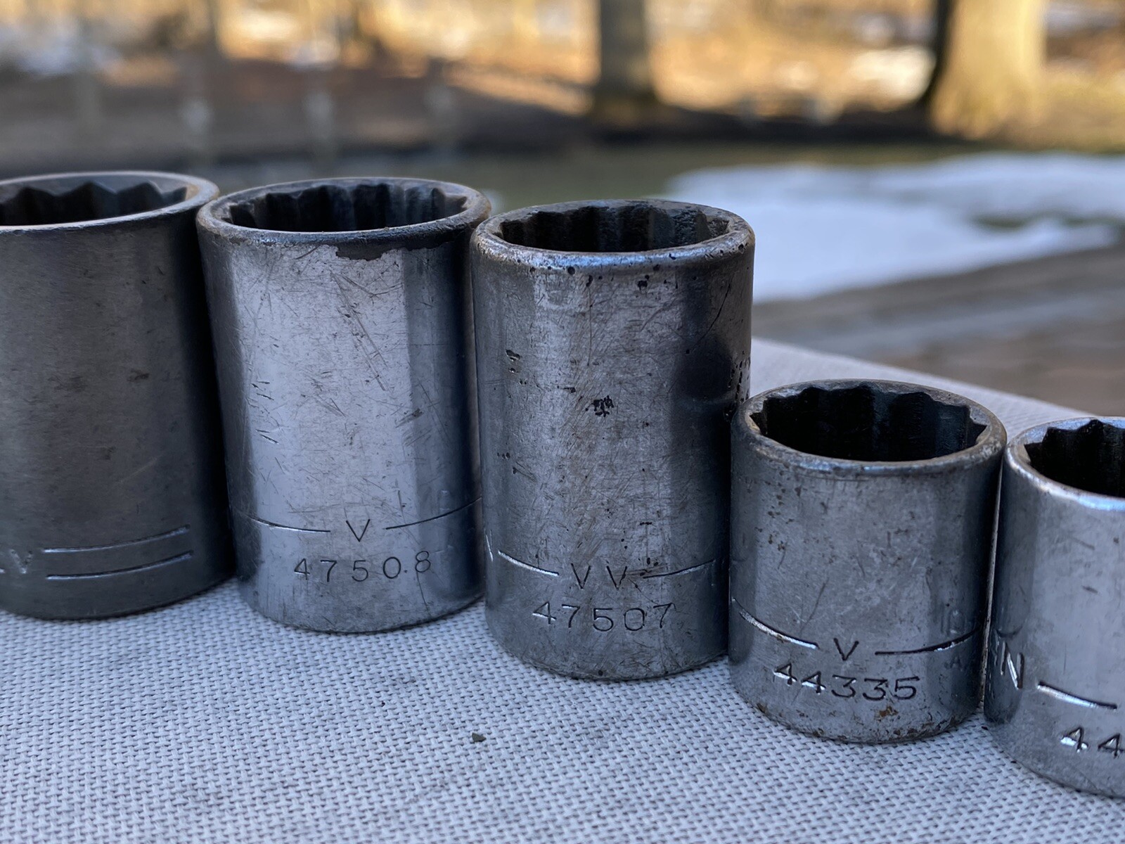 Vintage Craftsman-9pc 1/2 & 3/8” drive SAE Socket Lot 🇺🇸 V, VV, G