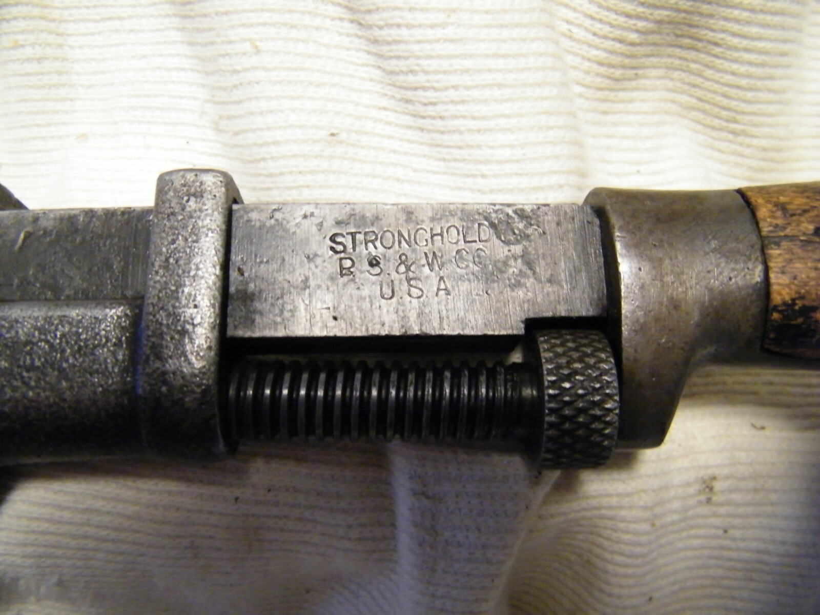 VTG PEXTO STRONGHOLD Peck, Stow & Wilcox Co Adjustable Wrench USA Monkey Wrench