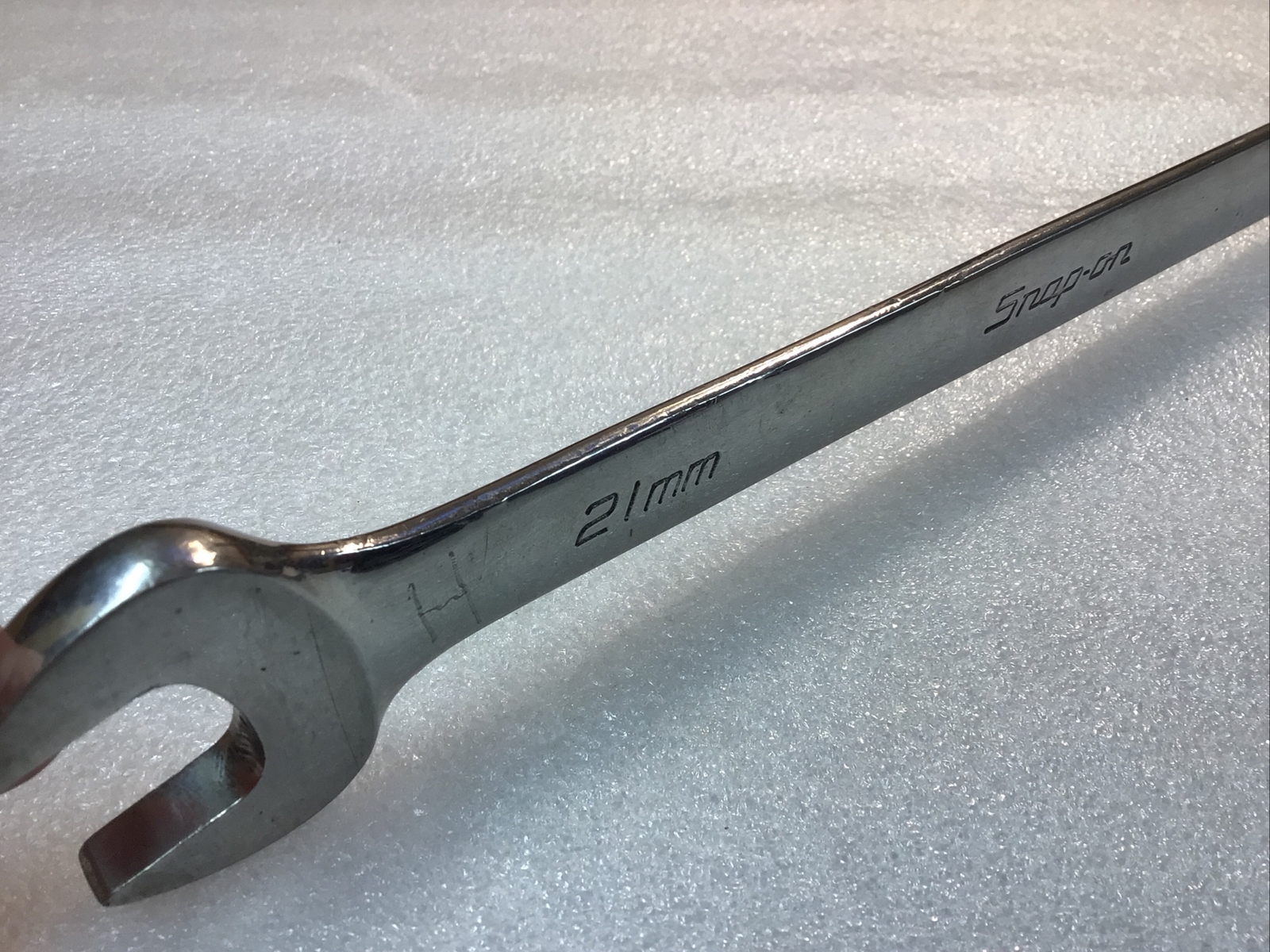 SNAP ON#OEXM210B – 21 mm, Chrome, COMBINATION WRENCH, 12 Pt., Flank Dr.-USA-NICE