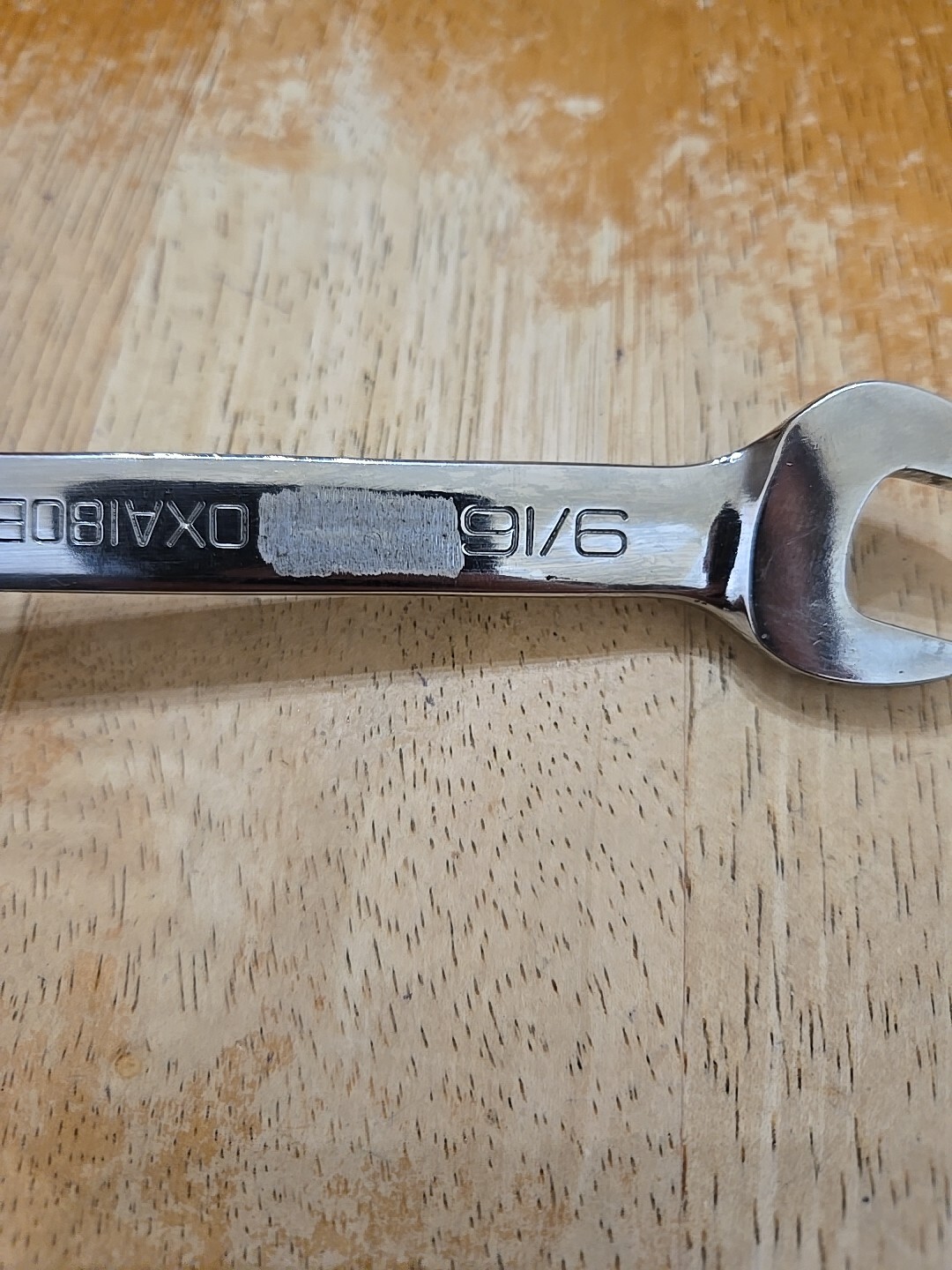Snap On 9/16″ 6PT Chrome Angle Head Short Combination Wrench OXA180B