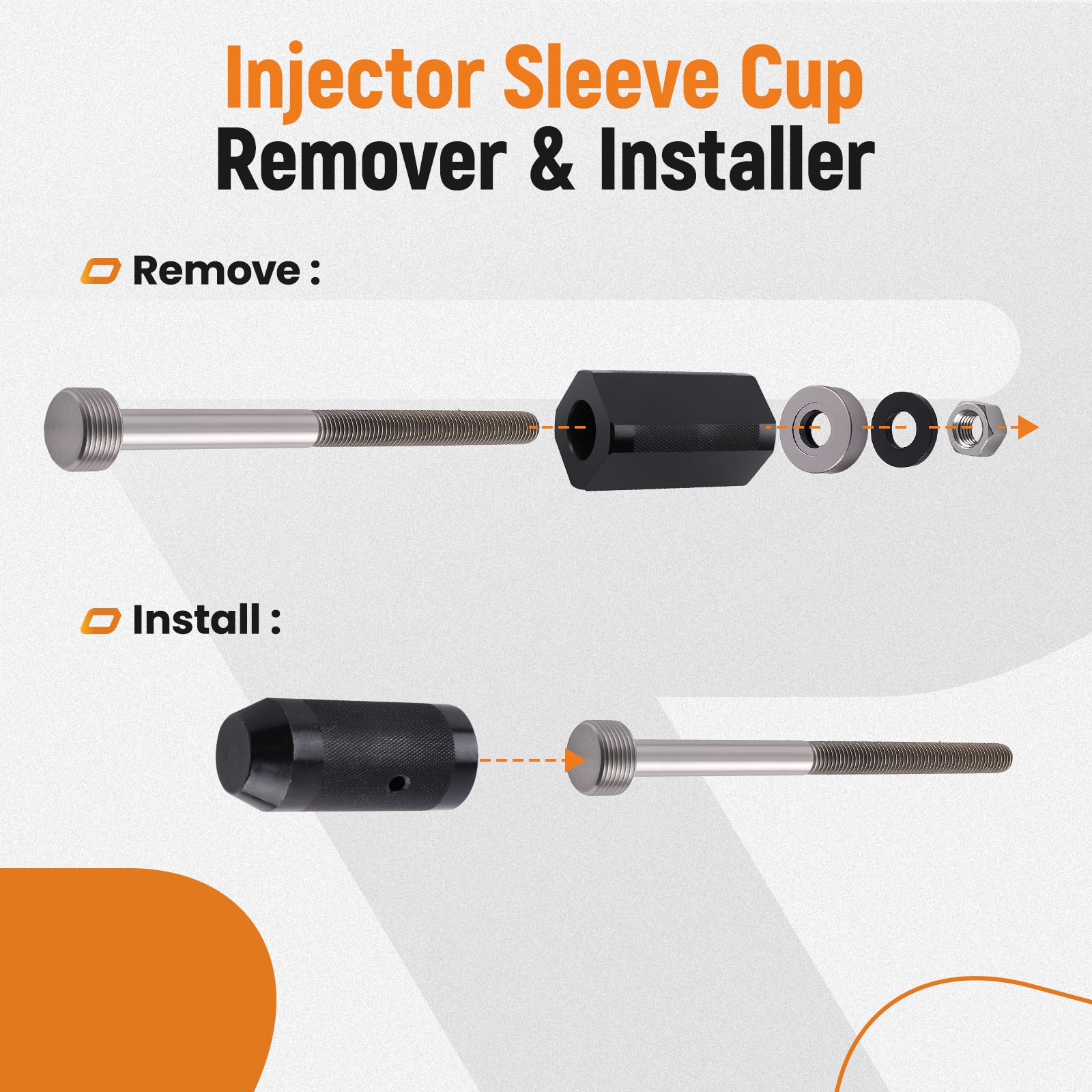 Injector Maintenance Tool Kit for CAT C10 C12 C15 C18 3406E Engine 9U-6891 Steel
