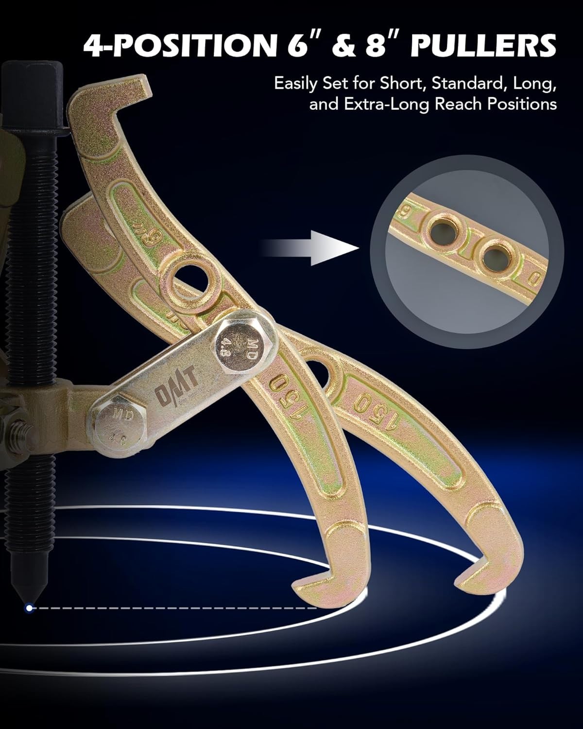 All-In-One Gear and Bearing Puller Set – 3-8″ Sizes with Corrosion Resistance