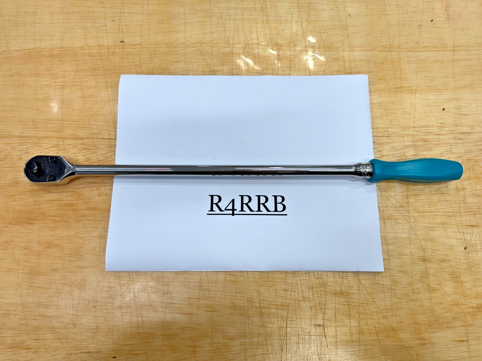 Snap-on Tools USA RARE TEAL 3/8 Drive Hard Grip Extra Long Ratchet FHLLD80TL NOS