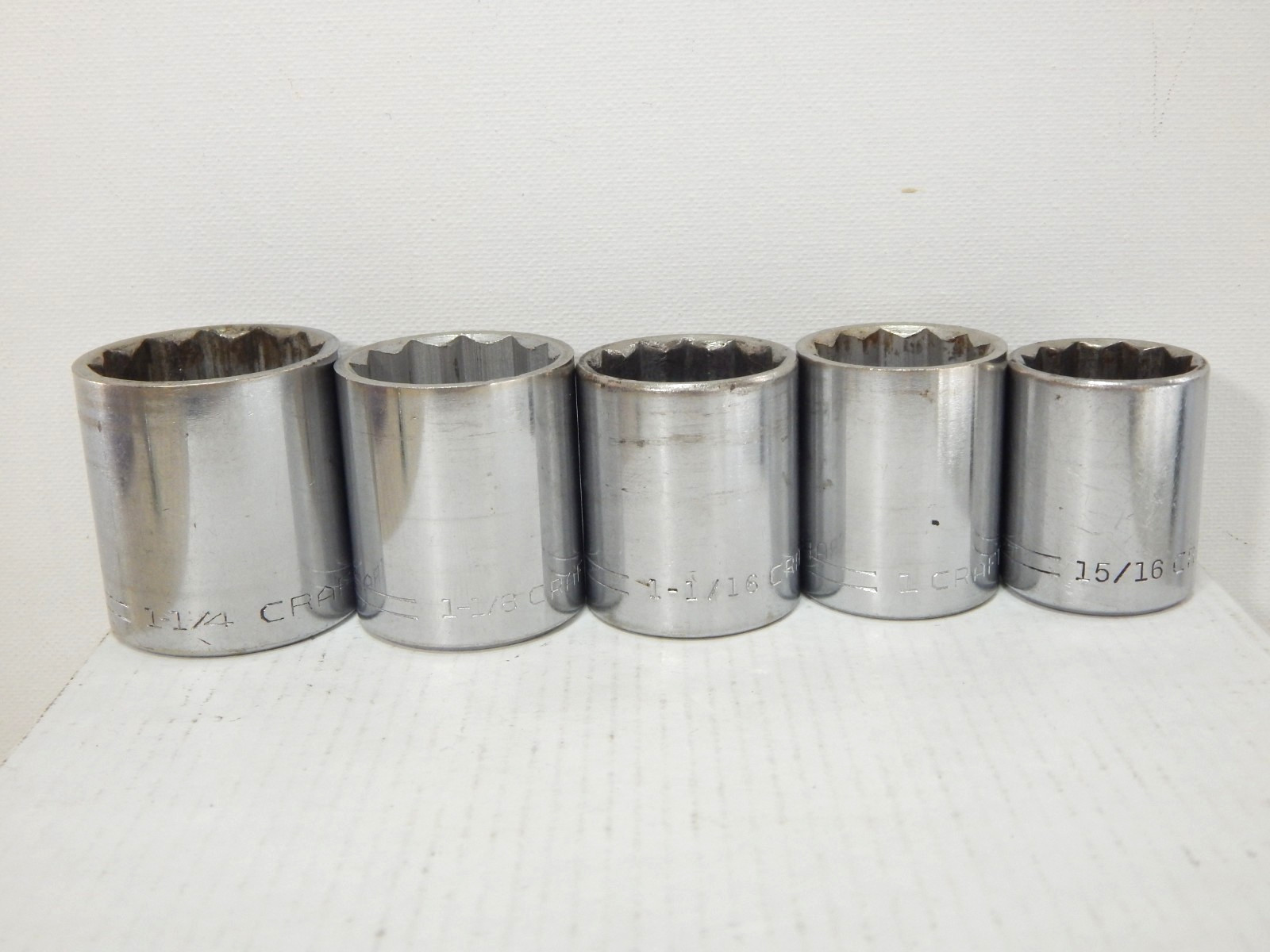 Craftsman shallow socket set SAE 12 Point 1/2″ Drive =V Series 15/16″ To 1-1/4”