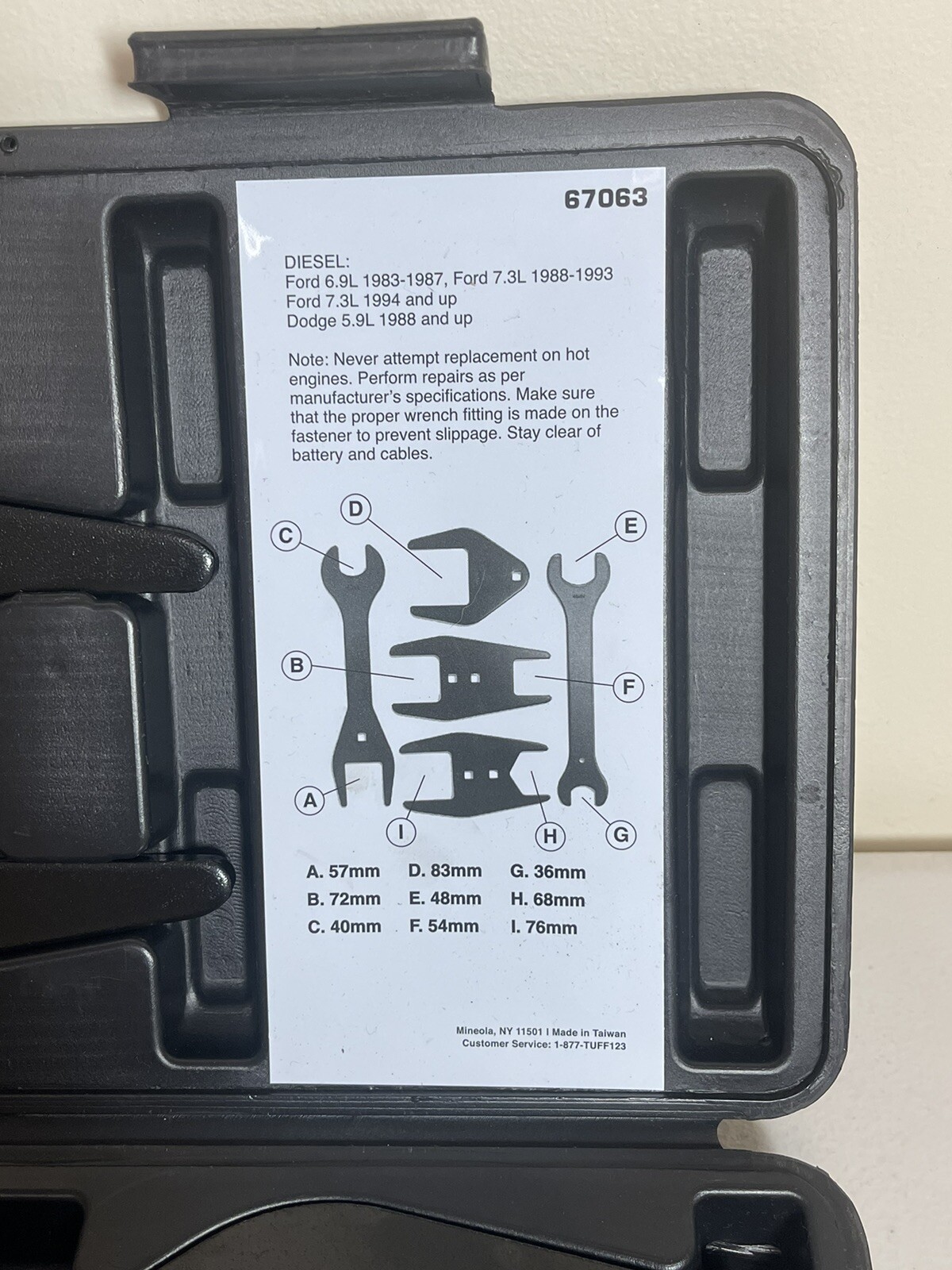 EverTough #67063 Fan Clutch Wrench Set With Case