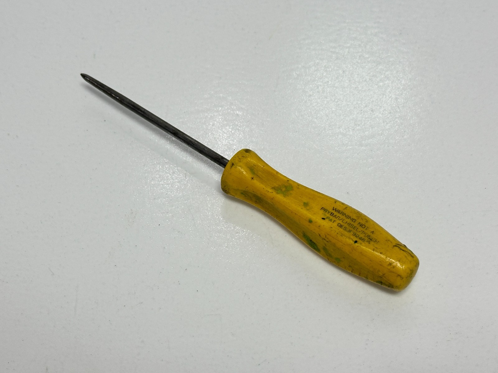 Snap-on Tools USA 3ASH90A CLASSIC YELLOW Straight Pick Awl Hard Handle