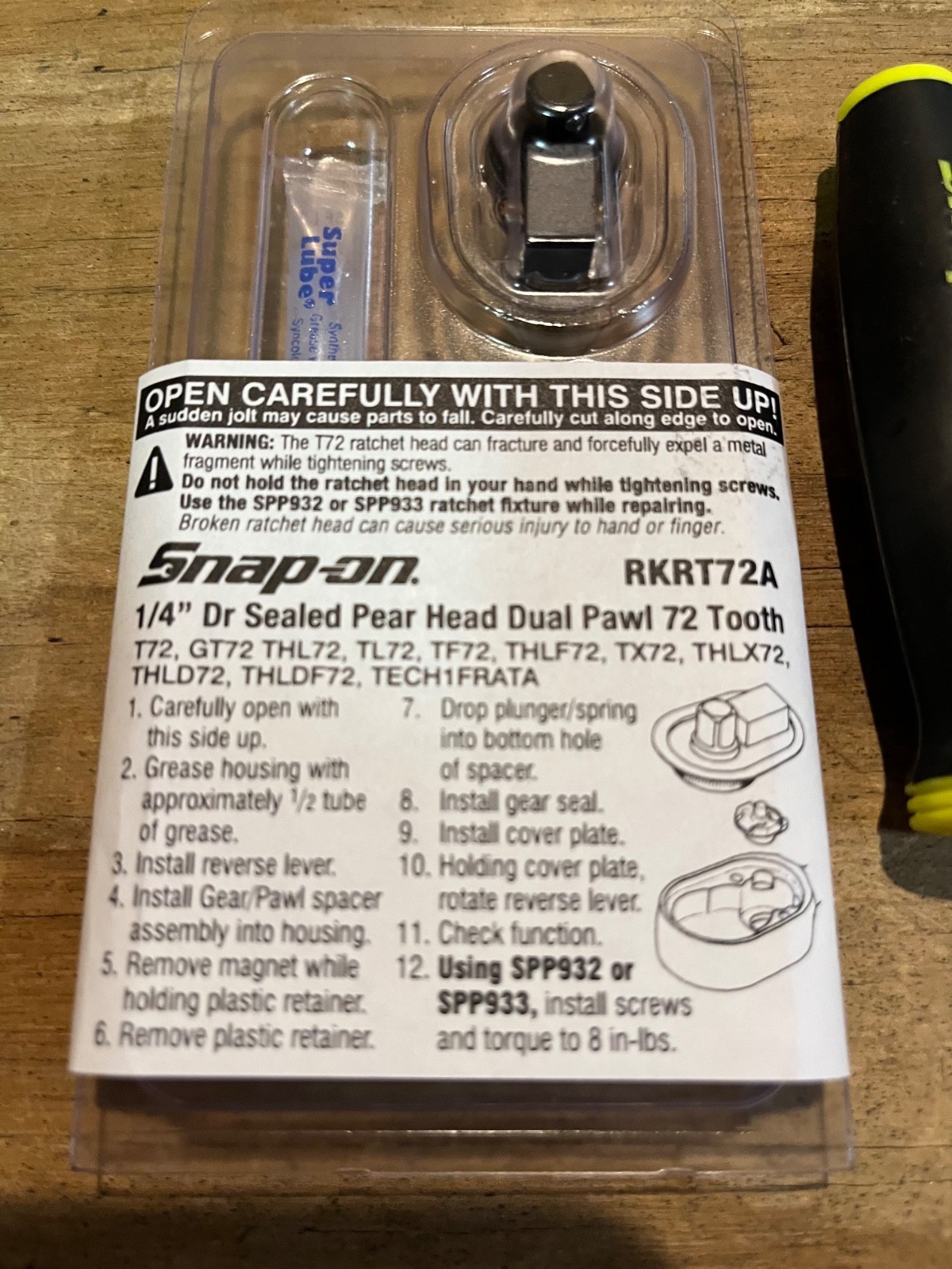 Snap-on RKRT72A 1/4 Drive Complete Repair Kit – (Hi Viz)
