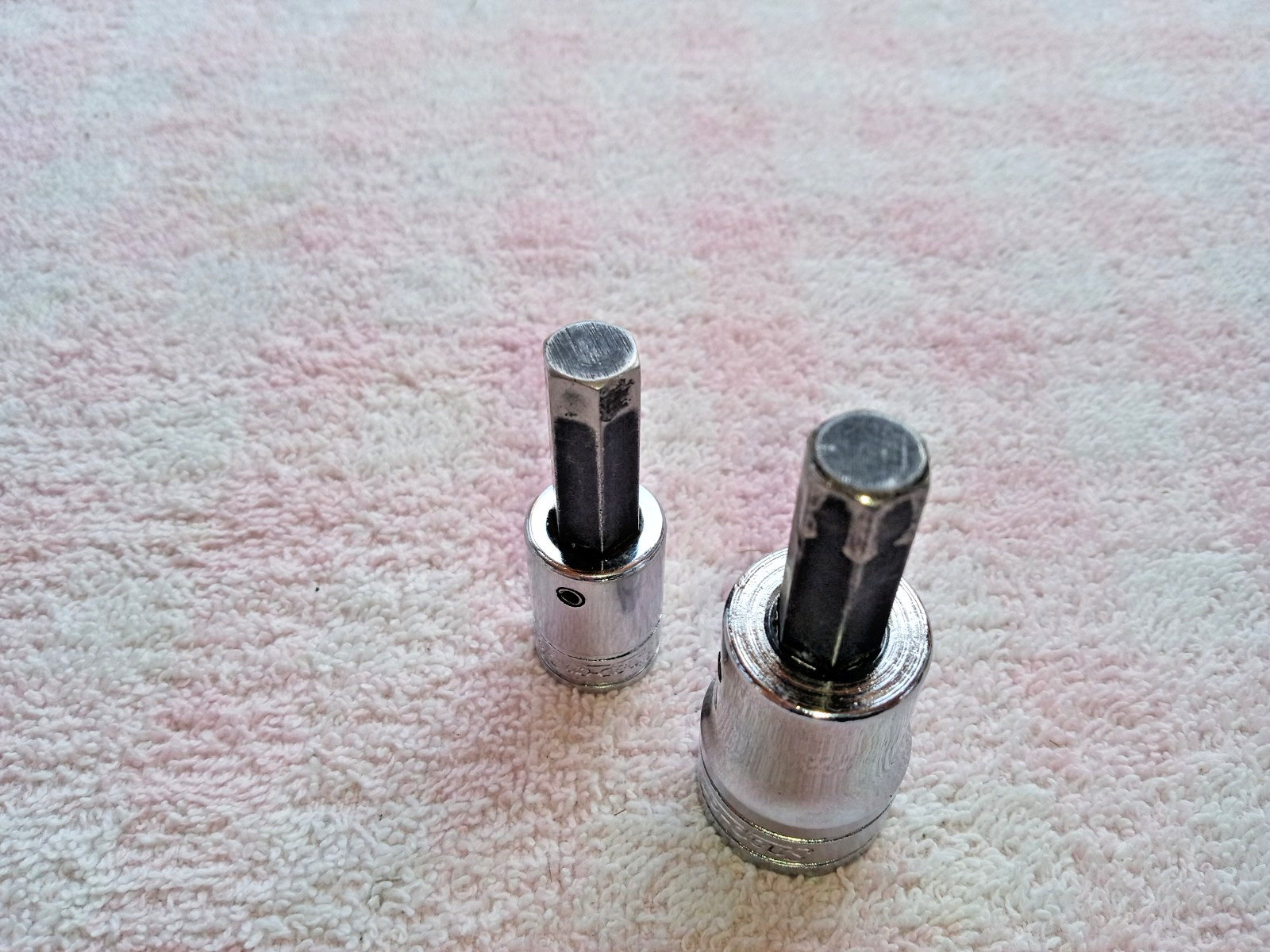 SNAP-ON HEX ALLEN SOCKETS 3/8 EXC COND 3/8 and 1/2 dr NO DAMAGE NICE CHROME gift