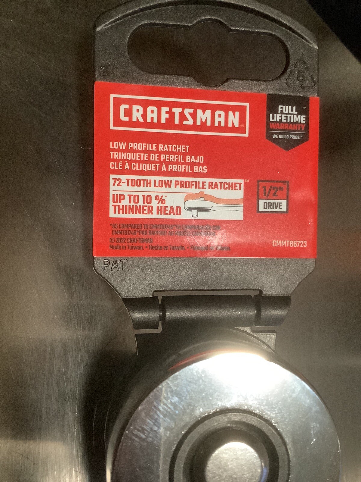 1/2″ Craftsman Ratchet 72 Tooth Low Profile Quick Release CMMT86723