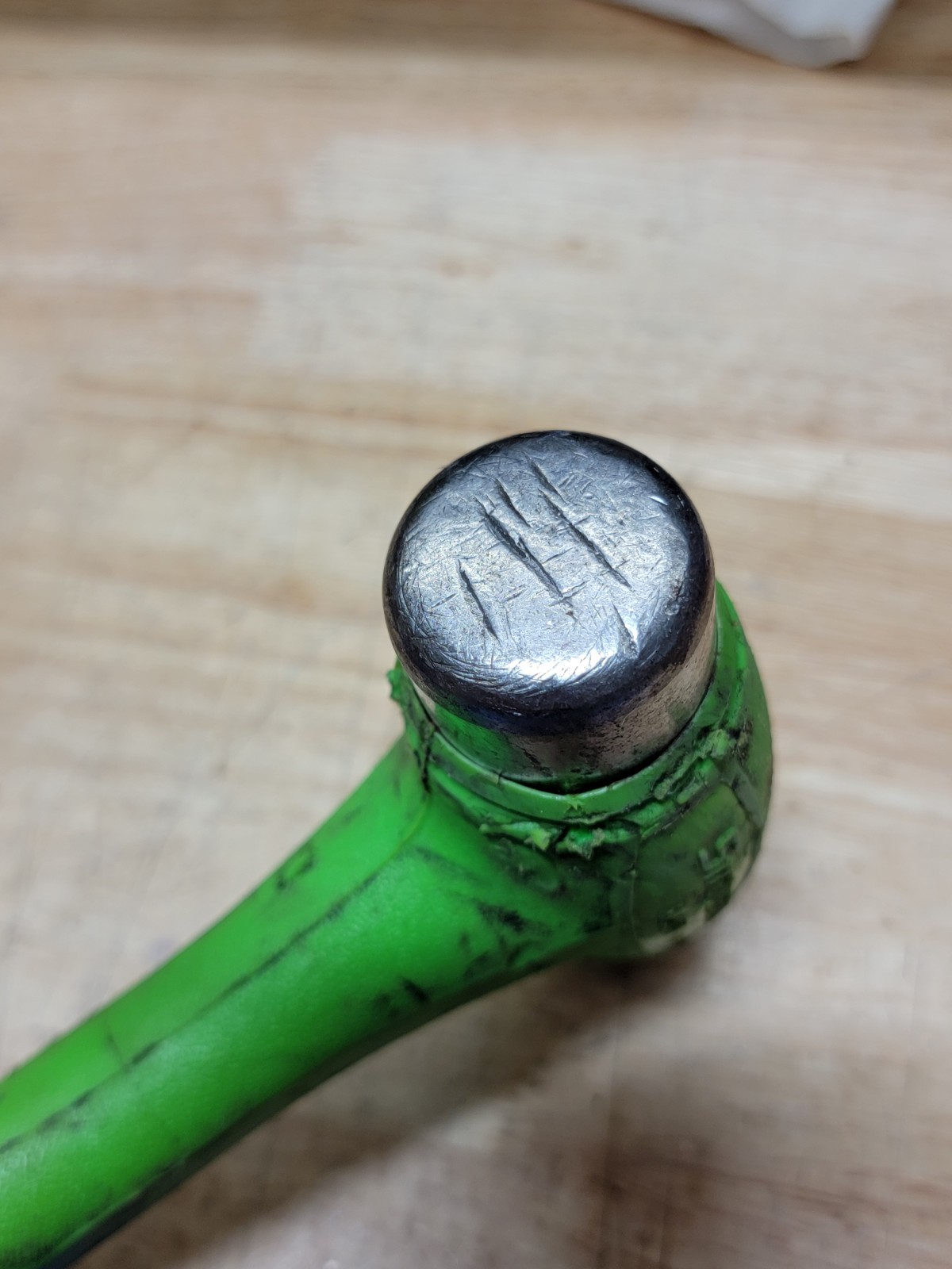 Snap On HBBD24G 24 oz Ball Peen Soft Grip Dead Blow Hammer GREEN USA MADE