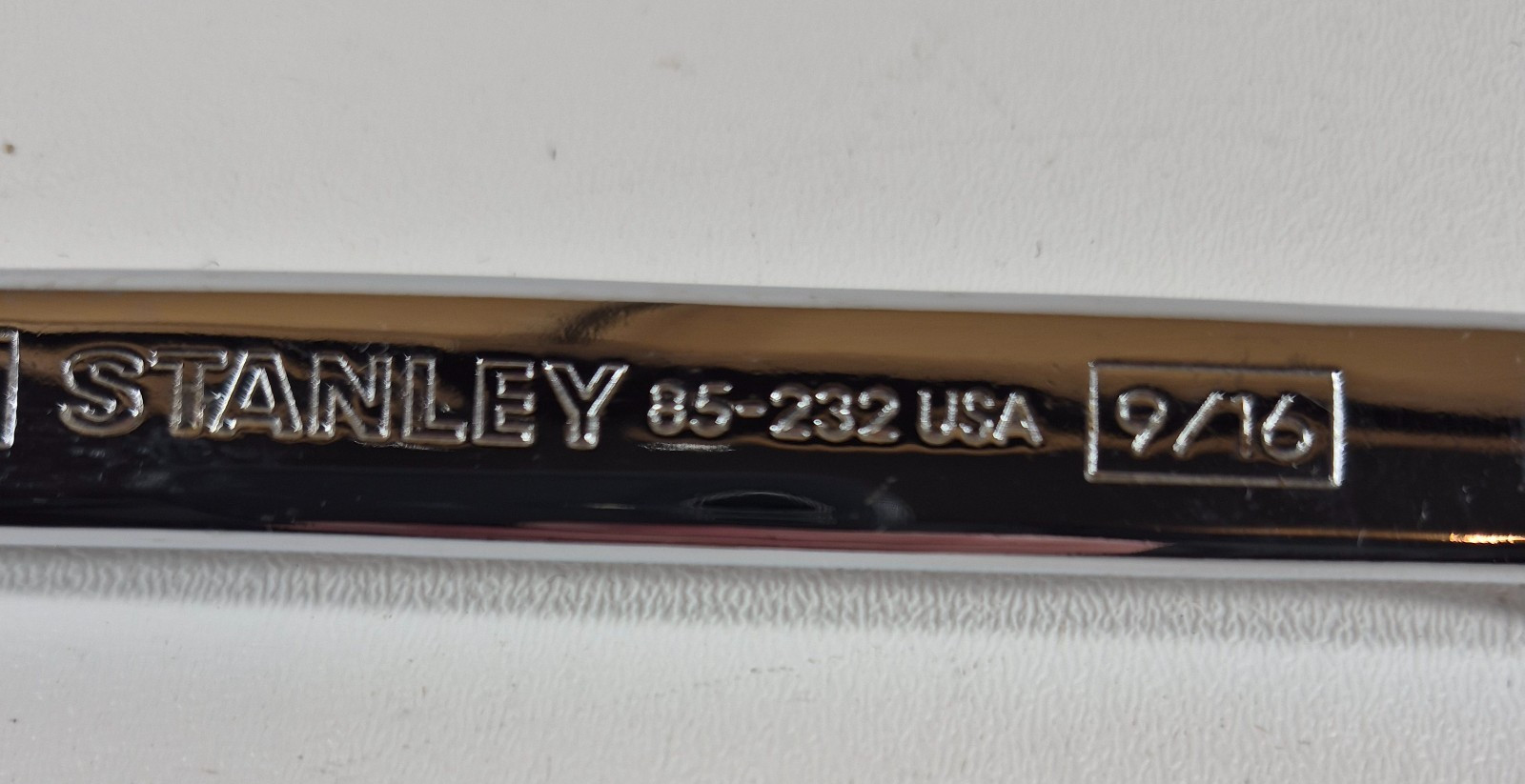 NEW NOS Stanley 9/16” 12-Point Combination Wrench 85-232 USA Chrome Tool