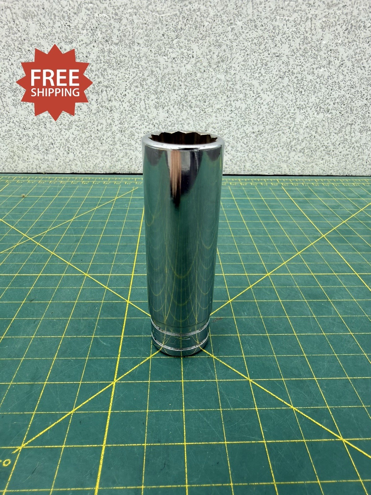 Snap-On Tools S241 1/2″ Drive 12-Point SAE 3/4″ Deep Chrome Socket – USA – NEW