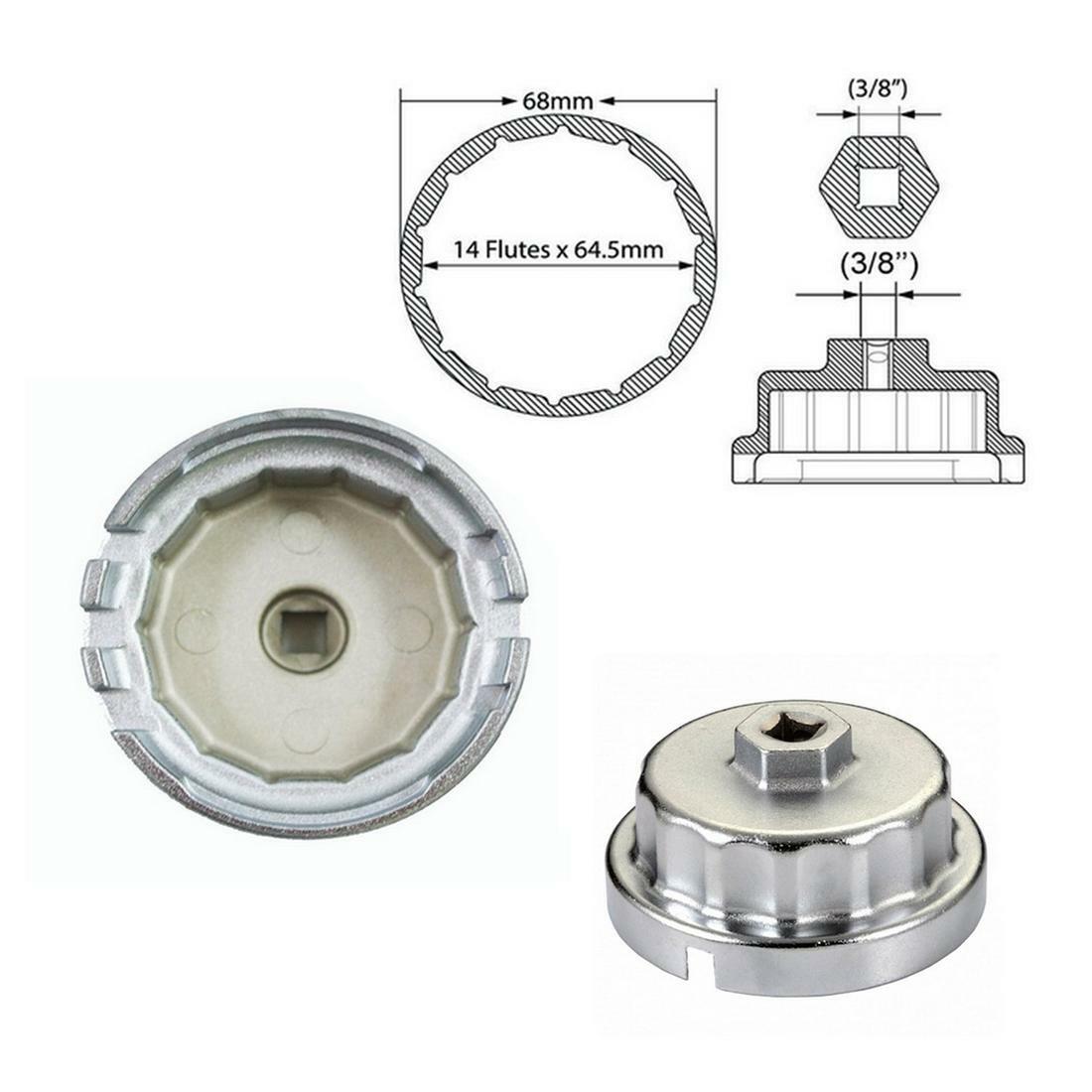 64mm Cap Oil Filter Wrench Housing for Toyota Lexus 2.5L-5.7L Engines