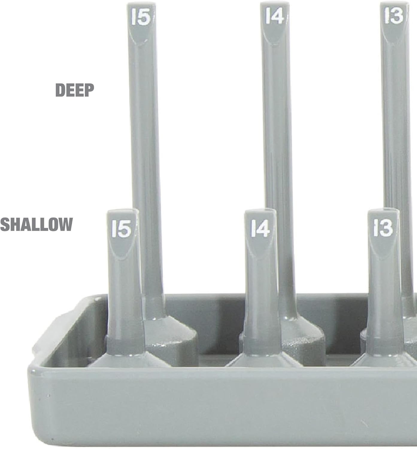 22413 6-Piece Socket Tray Set for SAE & Metric Storage – Red/Grey Design