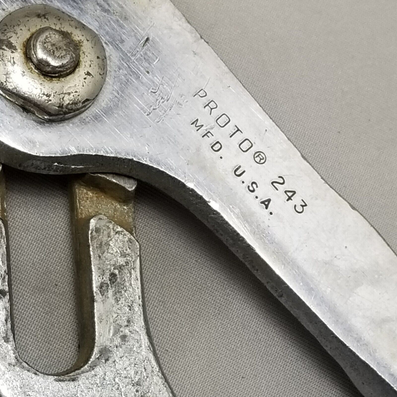 Proto Tools 10″ Tongue and Groove Pliers Metal Handle 243 Vintage Made In USA