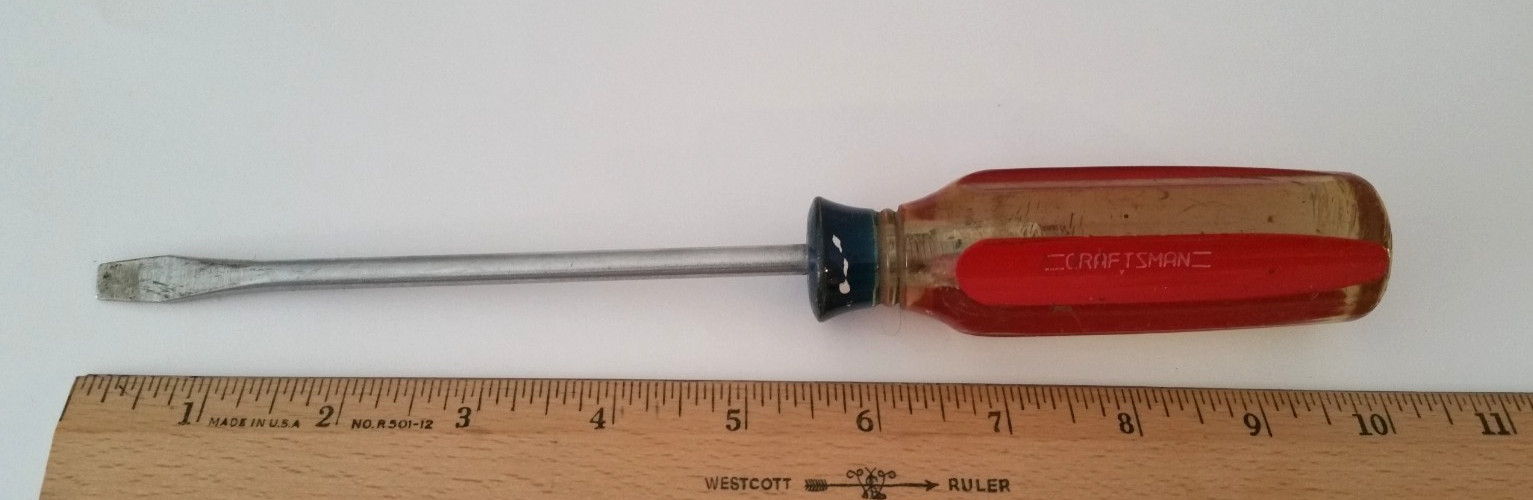 Vintage Craftsman 1/4″ Slotted Screwdriver Sears Best Handle 41593 + WF USA K353