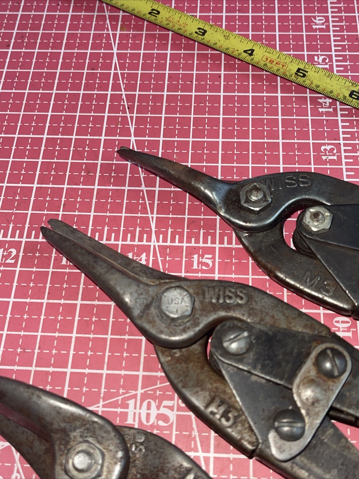 Vintage Wiss USA M2 Right M3 Straight & Master Mechanic Left Aviation Snips Set