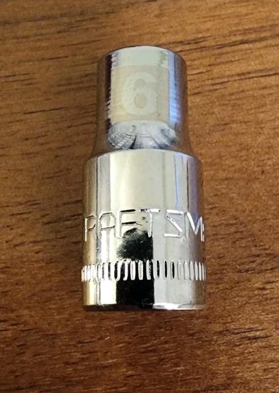 Craftsman 6mm Socket 6 Point 1/4″ Drive Z-AL 34602 Easy Read (Etched & Stamped)