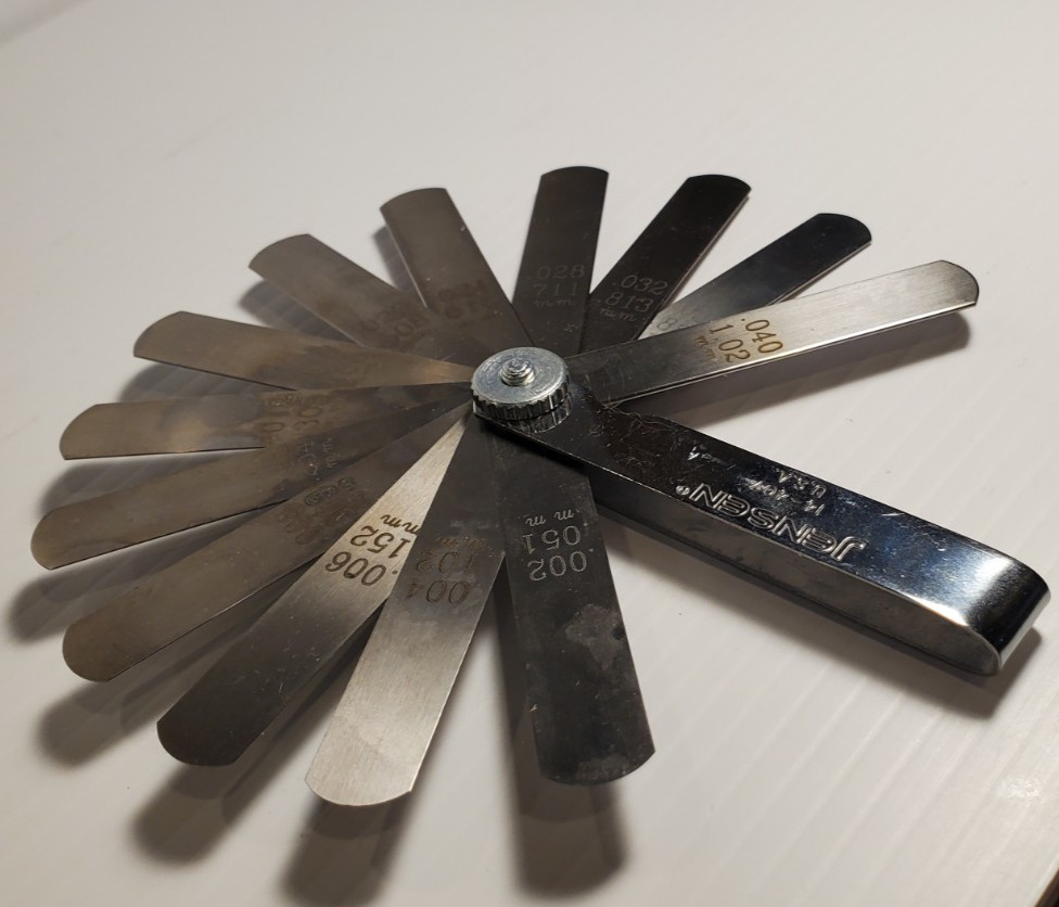 Jensen 14-407 Feeler Gauge 13 Blades Gauge Gage Thickness Measurment Tool