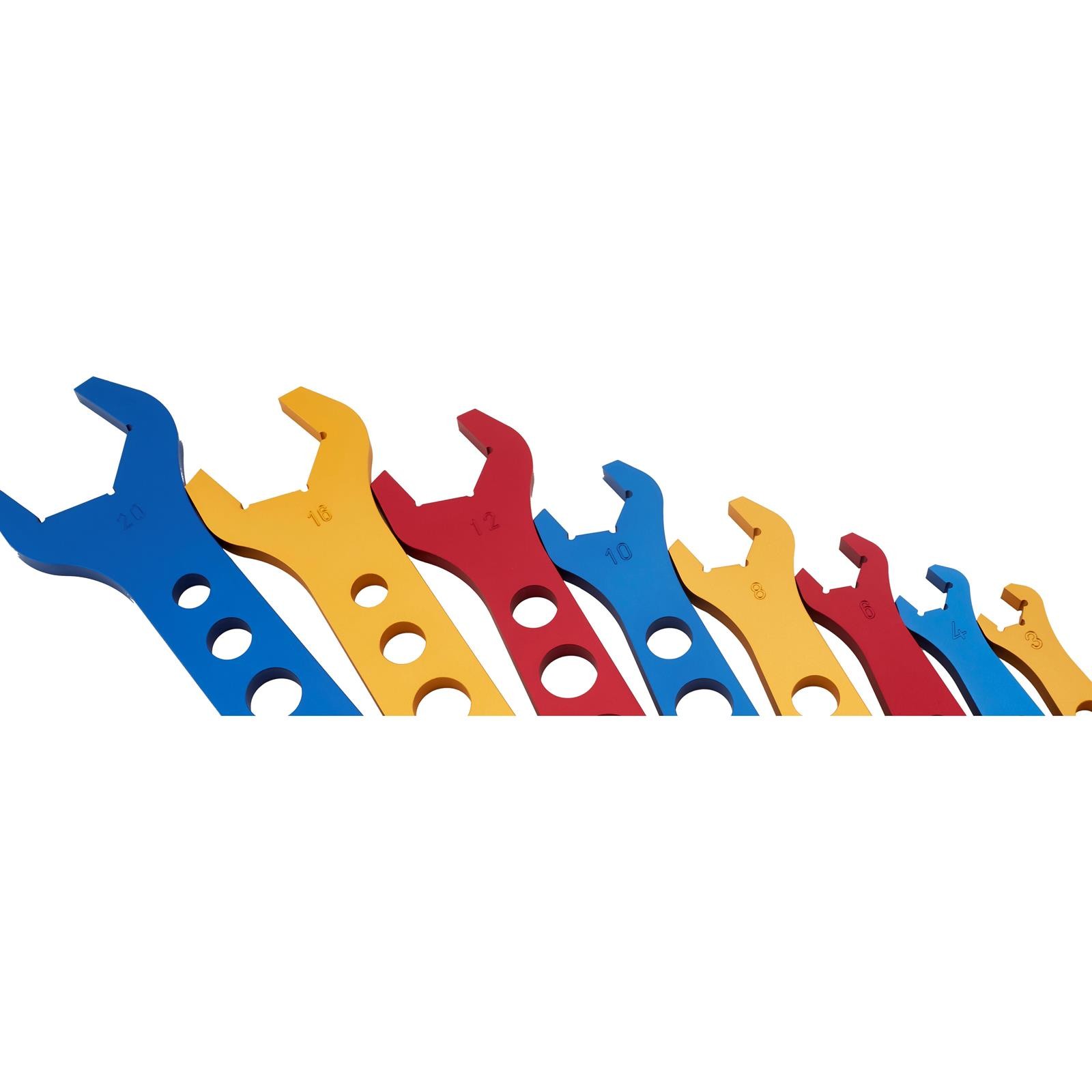 Speedway Motors CNC Machined Aluminum AN Wrenches, AN-3 to AN-20, Anodized