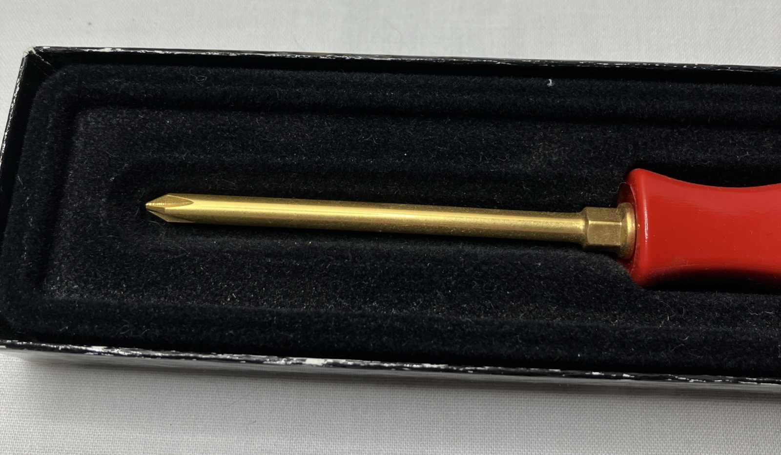 SnapOn Gold Plated “Compliments Of Snap-On” Screwdriver Tool With Box
