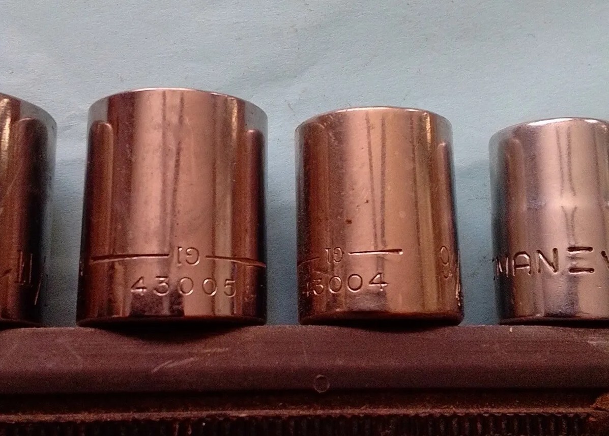 Craftsman 3/8″Dr. 6pt sockets. 1/4″-15/16″. G, G1 G2 Gk V Mixed Series QTY. 11