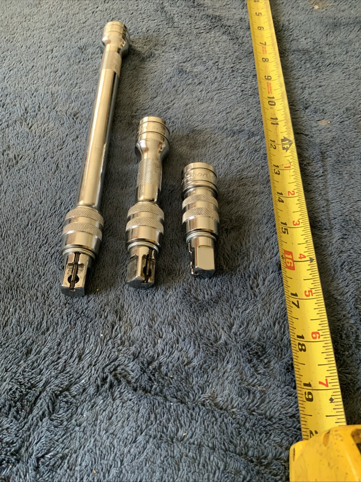 Snap On 3pc 1/2” Drive Quick Release Locking Extension Set….all Work Fine…