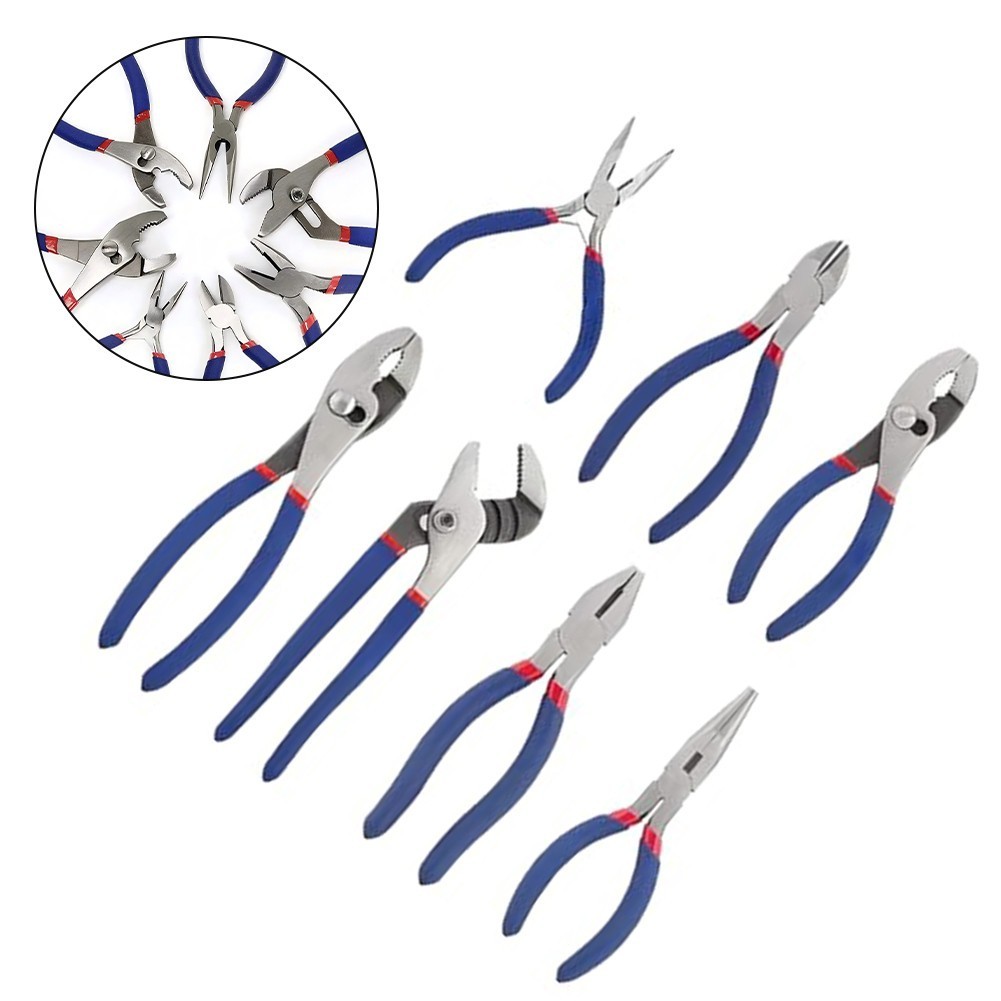 Set of 7 For DIY Pliers Long Nose Slip Joint Tool for Home Improvement