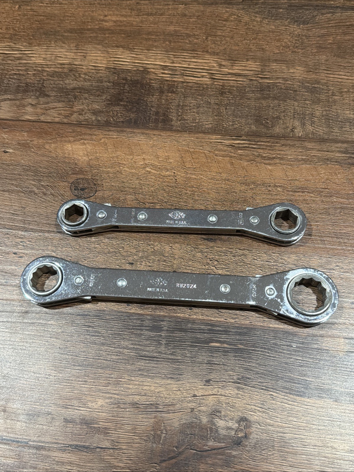 SK Tools 2pc SAE 1/2” to 9/16” Ratcheting Box End Wrench & 5/8” to 3/4” 6 & 12pt