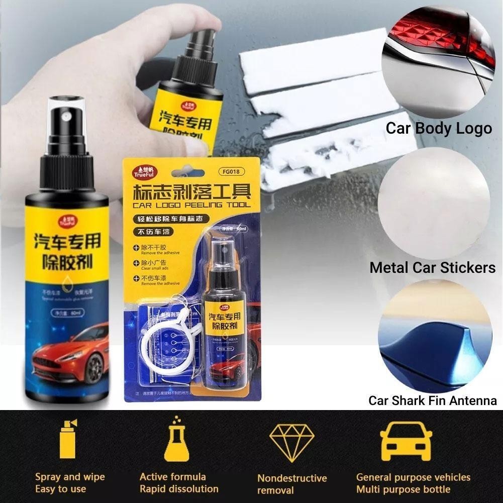 Car Badge Emblem Decal Removal Tool Kit – 60ml Adhesive Remover Uk