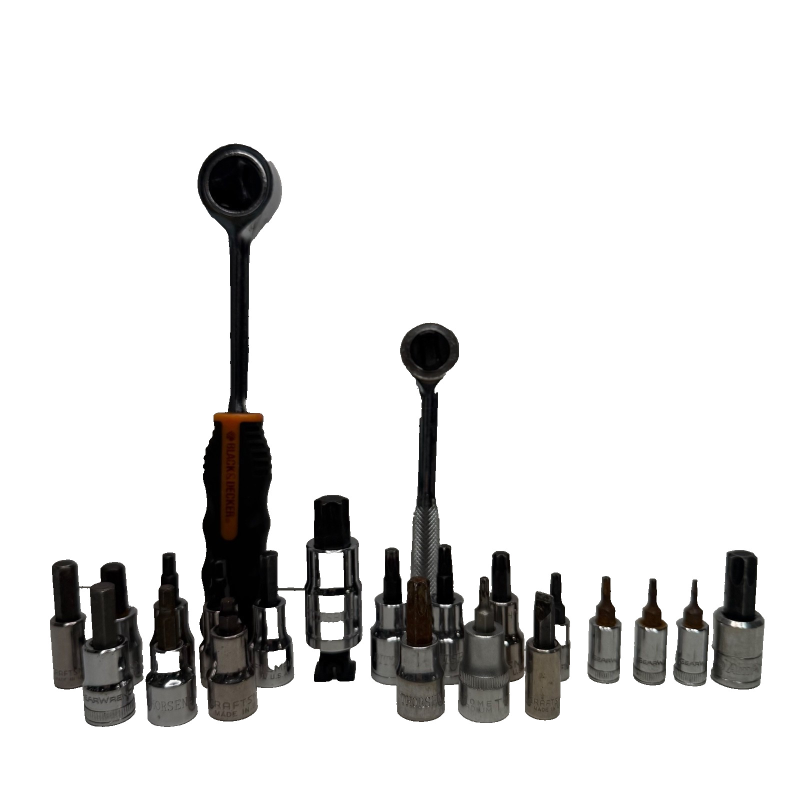 Mixed Socket & Ratchet Lot – Craftsman, Pittsburgh, Thorsen, Ampro – Torx & Hex