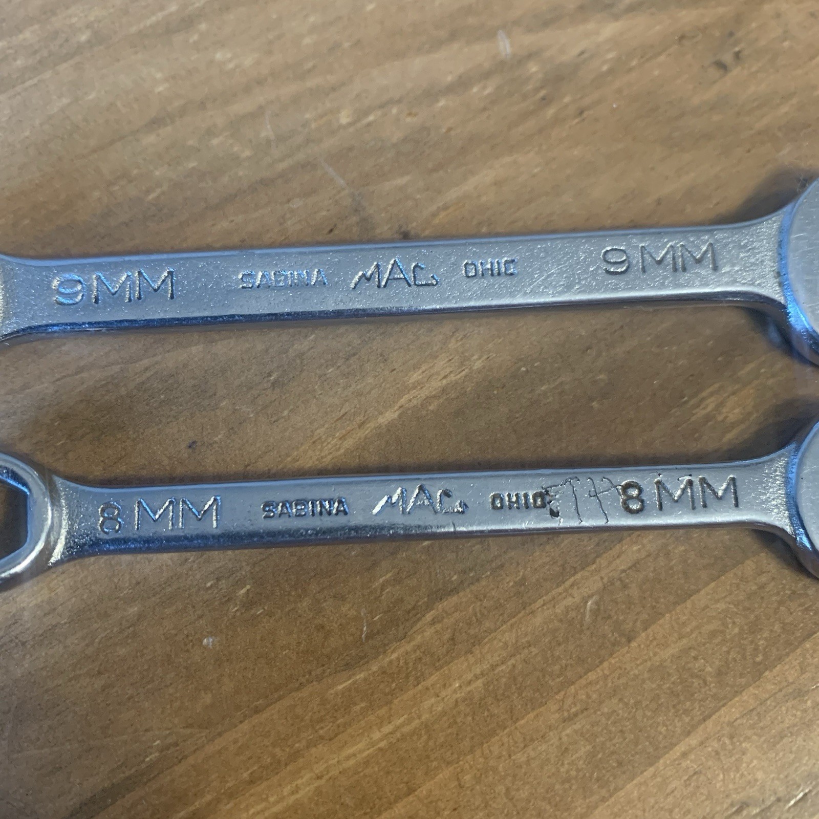 Mac Tools Metric Combination 2 Wrenches 9mm M9CW 8MM M8CH