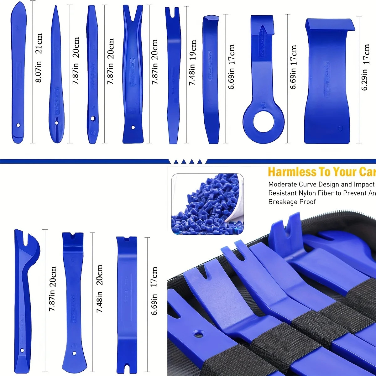 19Pcs Car Trim Removal Tool Set with Clip Pliers & Portable Storage Bag