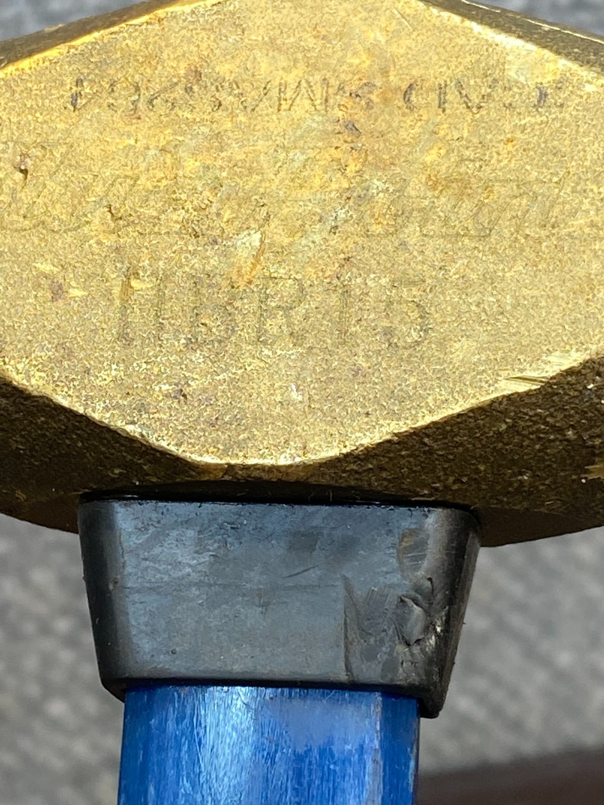 2 BLUE POINT BRASS HEAD HAMMERS RUBBER HANDLE HBR15 & HBR25/ 1 UNKNOWN BRAND