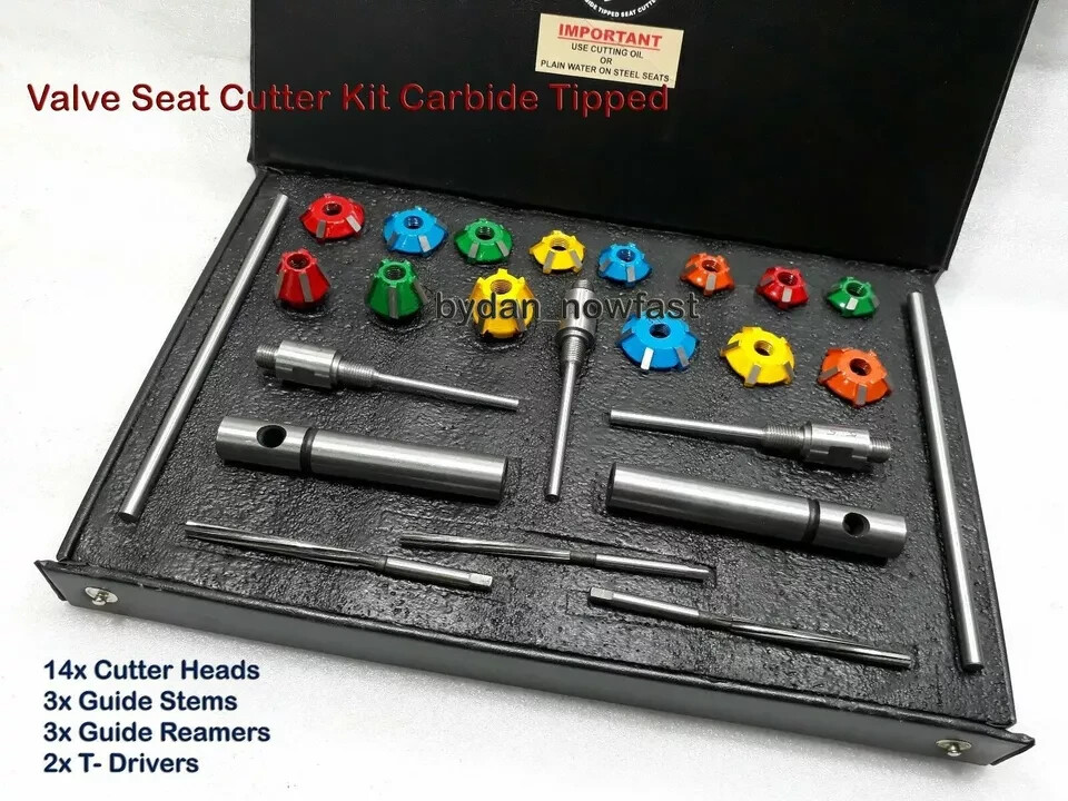 Valve set Restoration Kit Carbide Heads + HSS Reamers Combination 2 Angles Cut