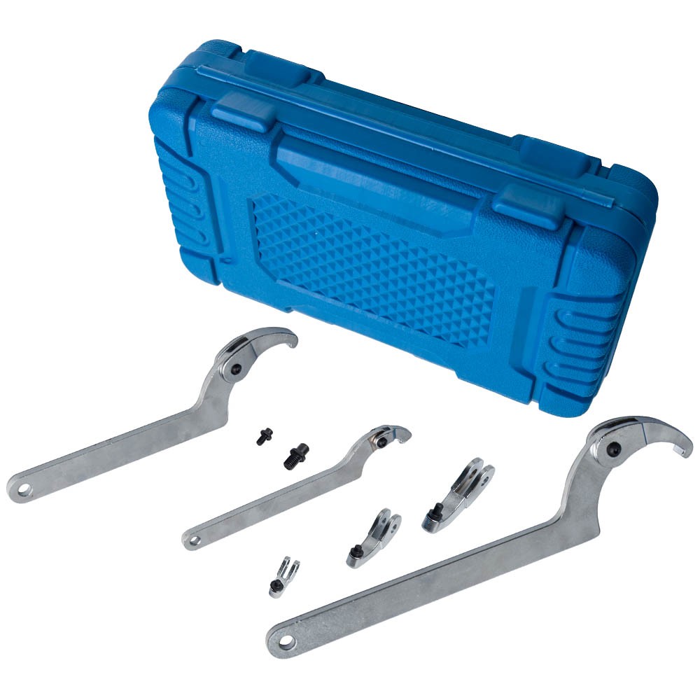 8Pcs Adjustable Hook & Pin Spanner Wrench Tool Set Locking Nut Wrench 35mm-120mm