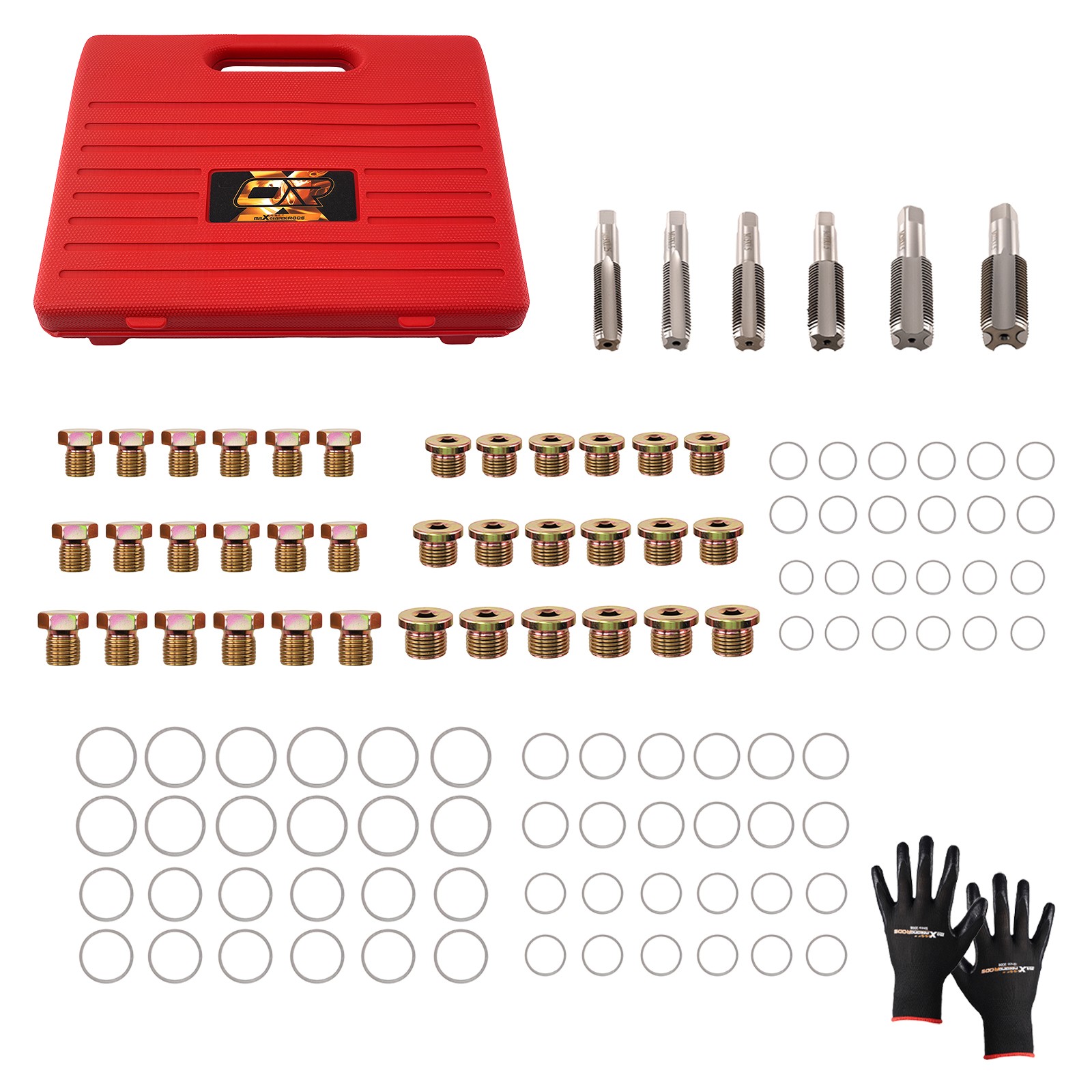 Complete Oil Pan Thread Repair Kit for Auto M13-M22 114pc Tap & Plug Set