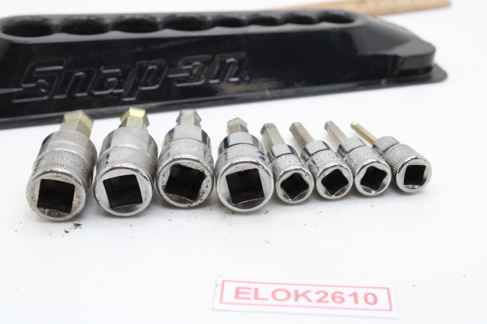 Snap-on 208EFTAMBTY 1/4 3/8 Dr. 3-10mm Ball End Hex Sockets Magnetic Holder USA