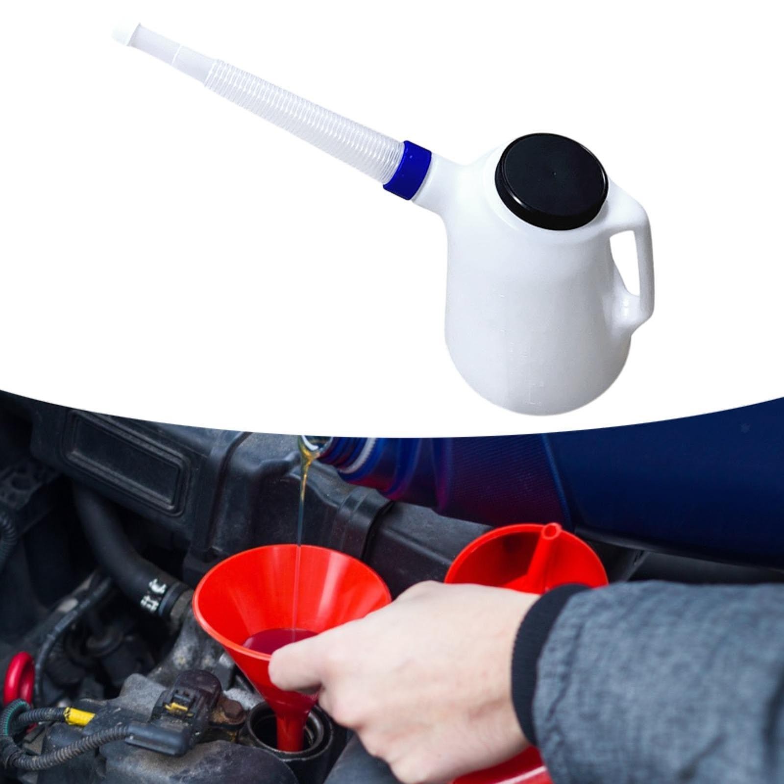 5L Oil Measuring Container Motor Jug with Cap Universal with Scale Easy to Use