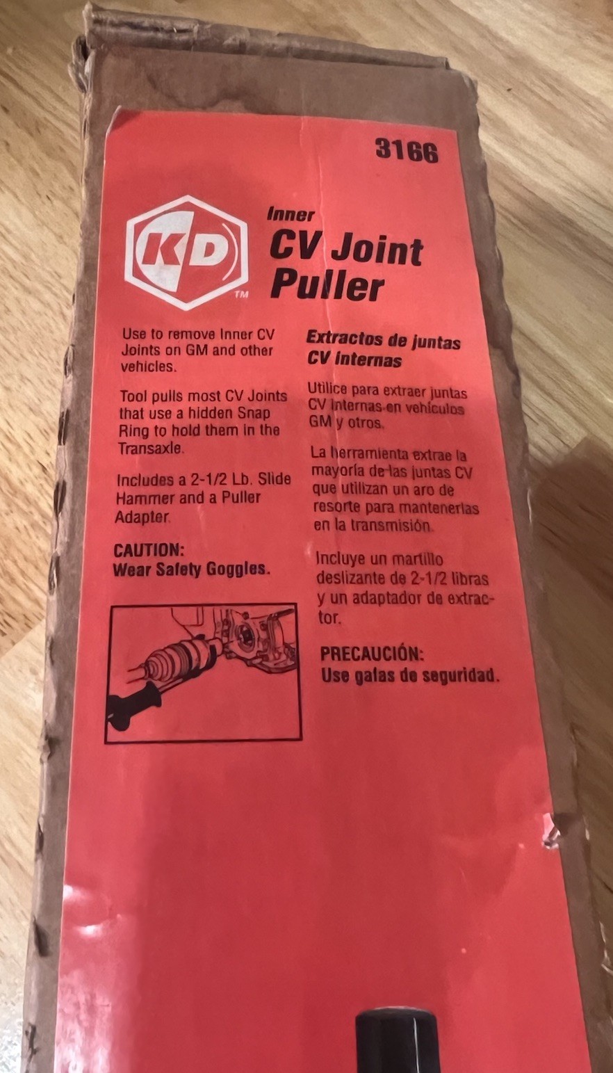New KD Tools 3166 Inner CV Joint Puller