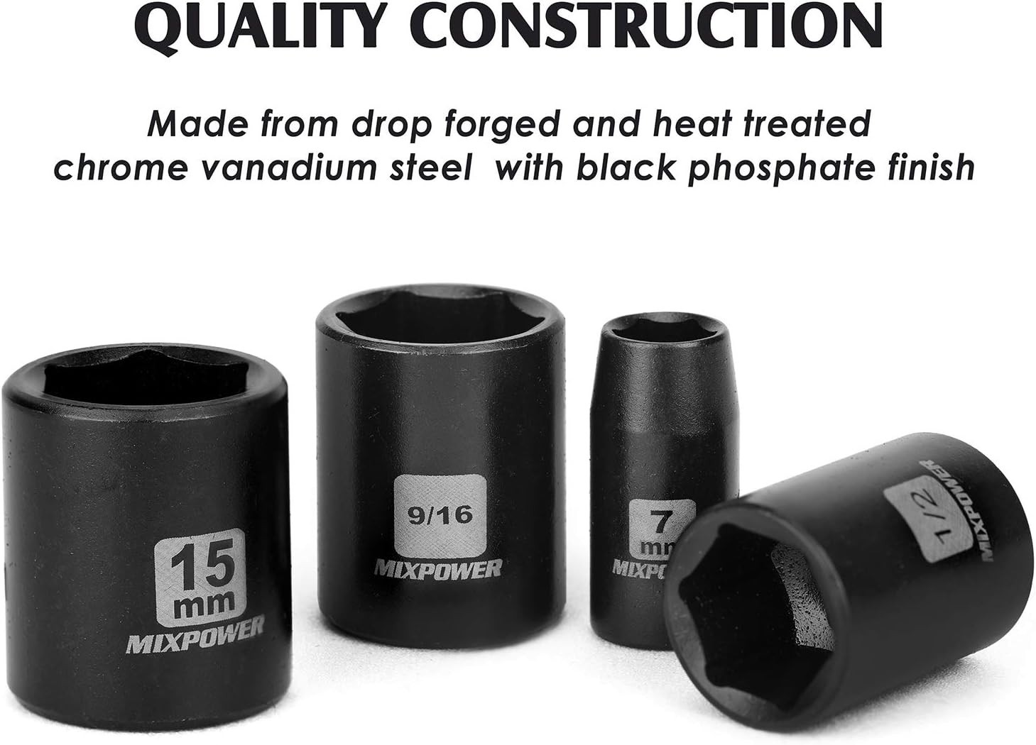 Professional 50-Piece Impact Socket Set with ANSI Certification – Built to Last