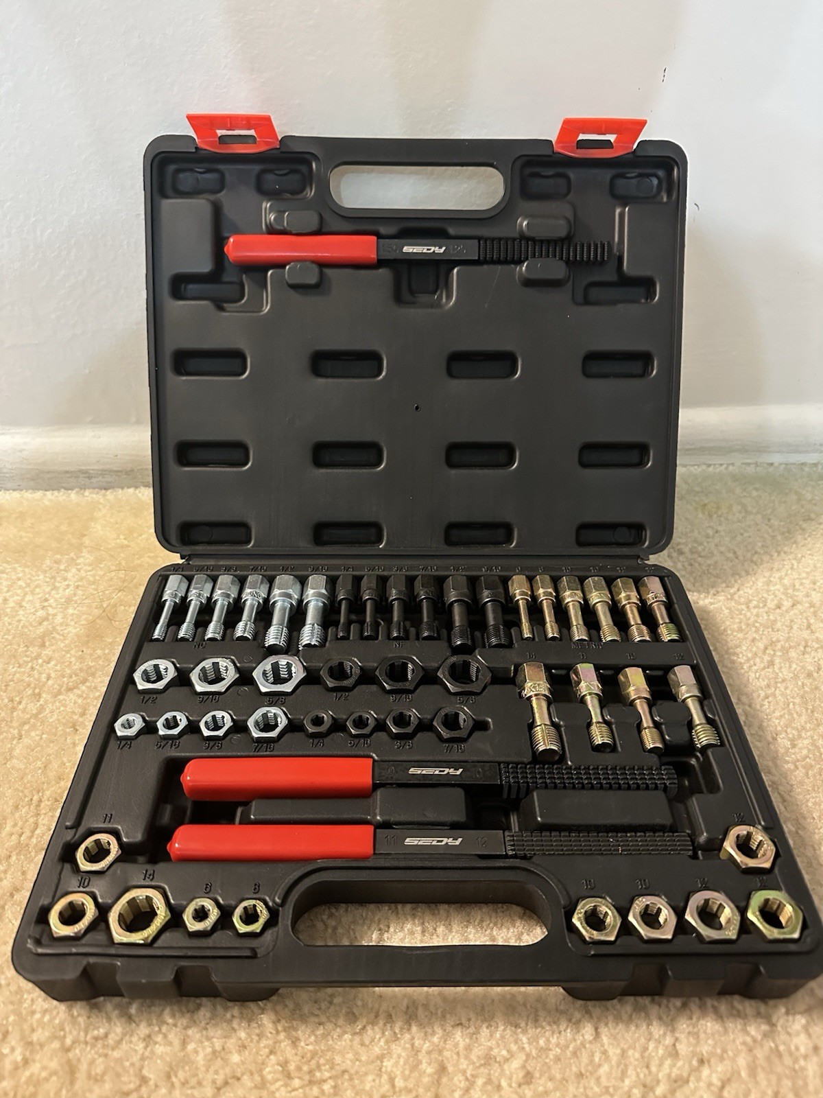 Thread Repair Thread Chaser Tool Set-49PCS Thread Cleaner Rethreading Master Kit