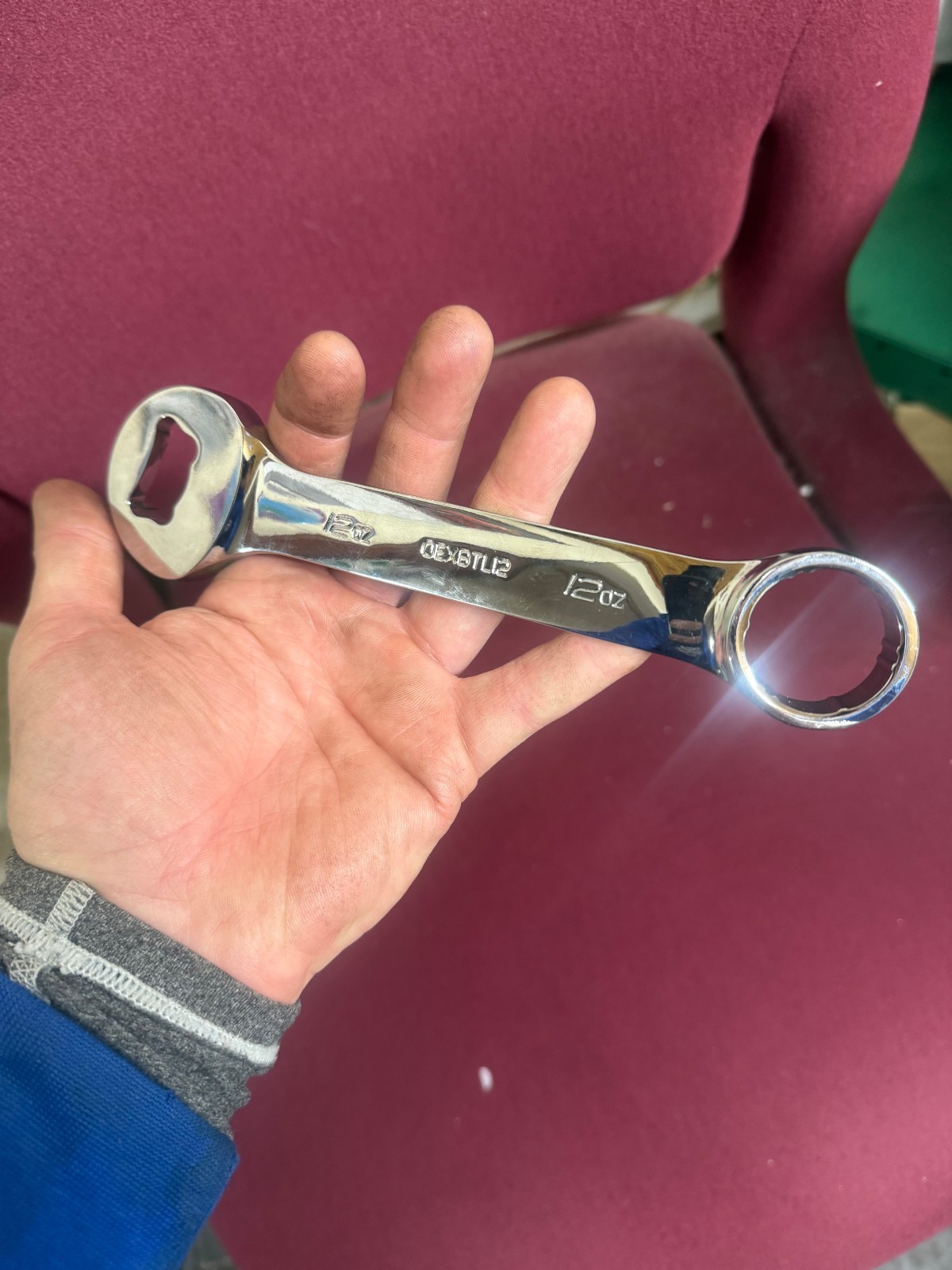 GENUINE RARE SNAPON SNAP ON TOOLS BOTTLE OPENER SPANNER WRENCH 12OZ USA OEXBTL12