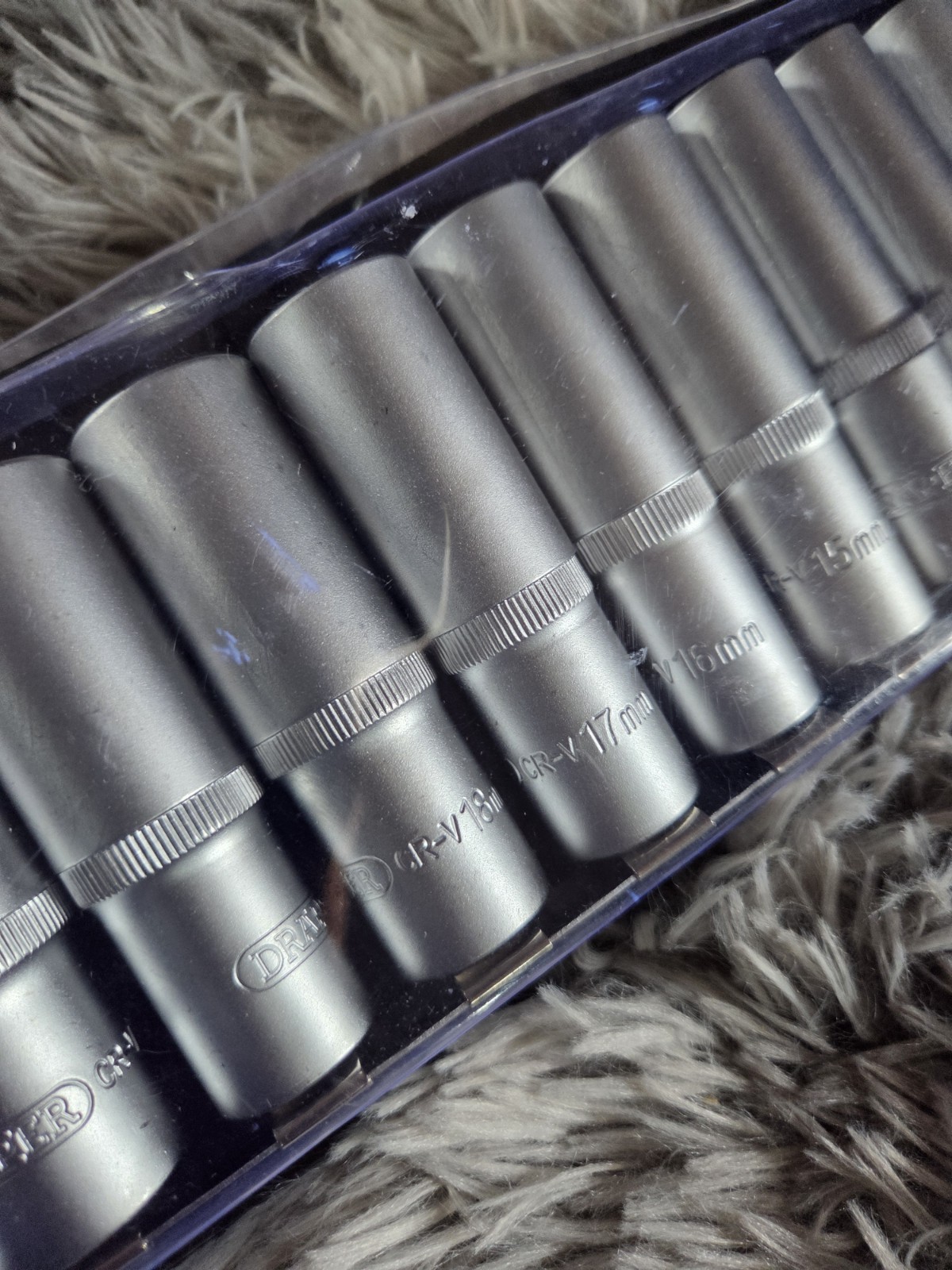 Draper 12 Piece Socket Set 1/2″ SQ DR 10 11 12 13 14 15 16 17 18 19 22 24mm