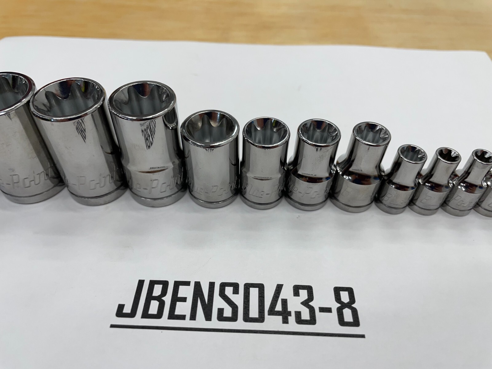 Blue-Point Tools NEW 13pc Mix Drive Chrome Inverted E Torx Socket Set