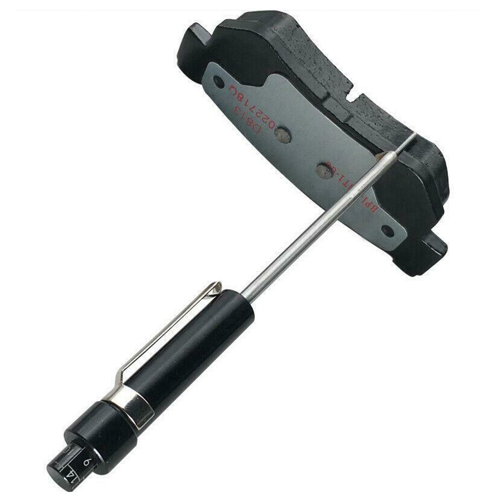 Vehicle Brake Pad Thickness Gauge Tester Measuring Tool Measurment Fit Black