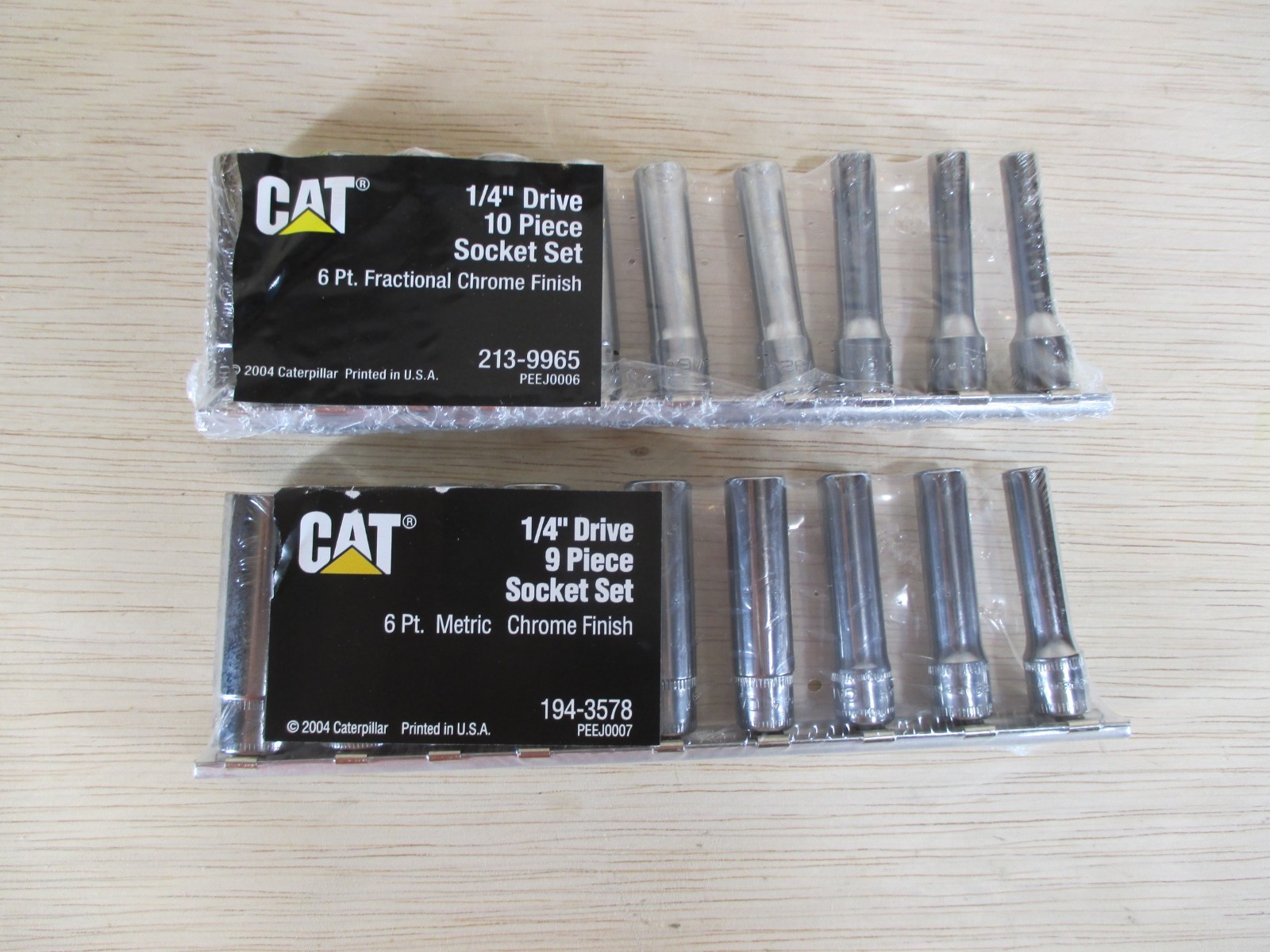 CAT Made Snap-On 1/4″ Drive Socket Sets 213-9965 10pc SAE & 194-3578 9pc Metric