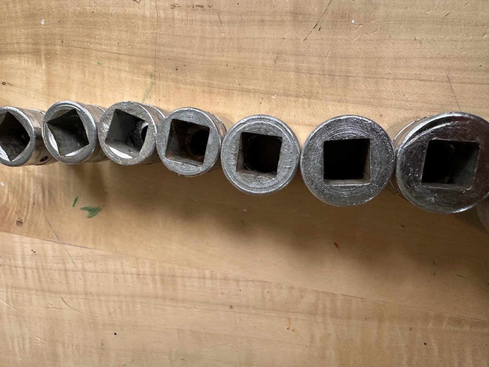Armstrong Socket Lot 1/2 Inch Drive Double Square 8 Point SAE