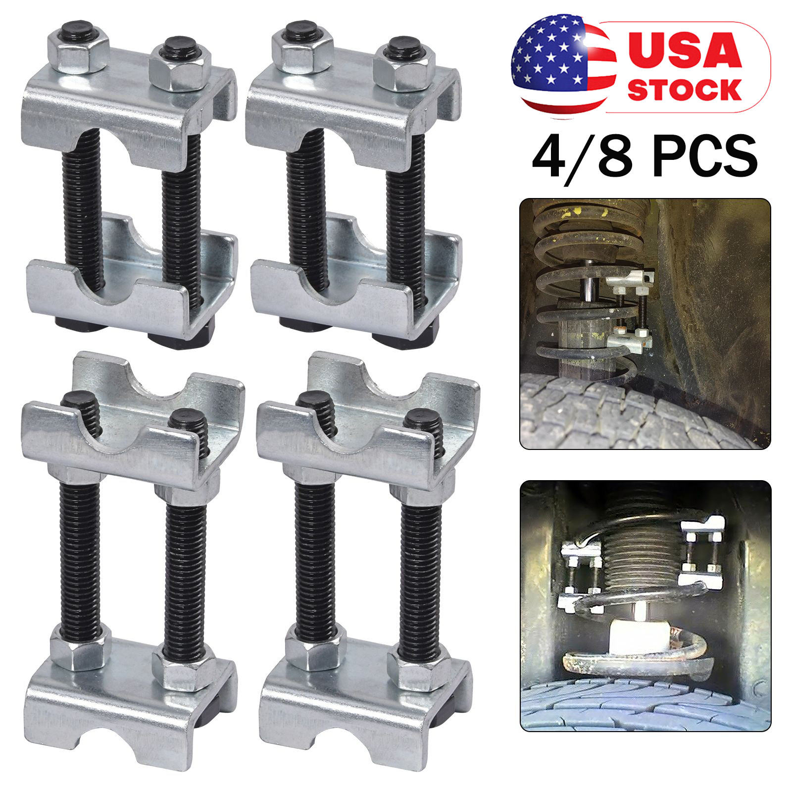 4/8 Pack Set 2-Way Adjustable Lift / Lower Spring Spacer Coil Spring Compressor